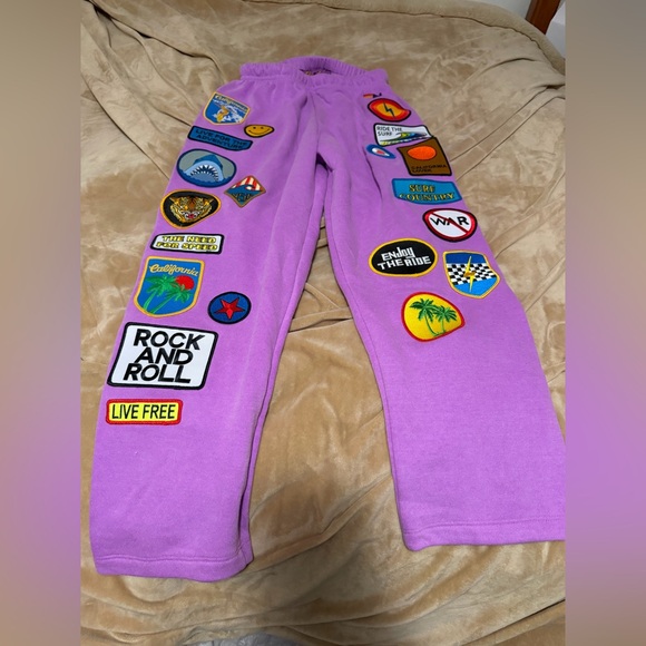 Aviator Nation Pants - Aviator Nation Lavender Lounge Sweat Pants S